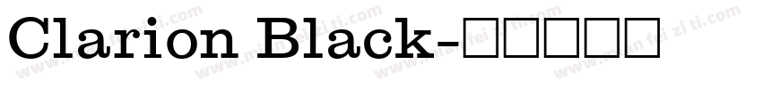 Clarion Black字体转换